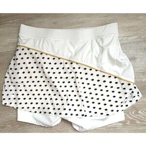 FILA Wild Card Tennis/ Pickleball Skort Likely Size L White Ladybug – Approx 13"